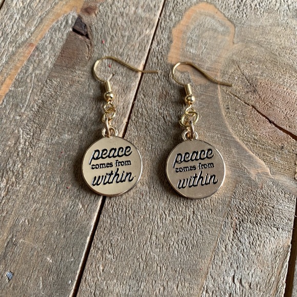 Handmade Jewelry - 3 for $25 Handmade Peace Come From Within Earrings